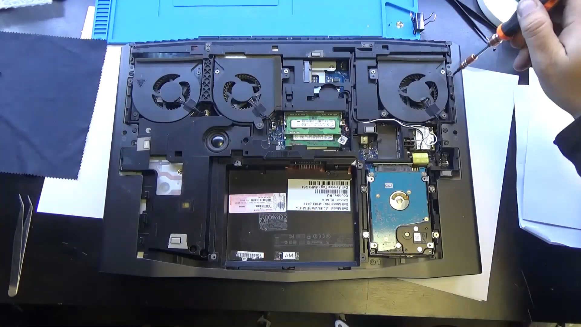 Ремонт залитого ноутбука Alienware в Уфе